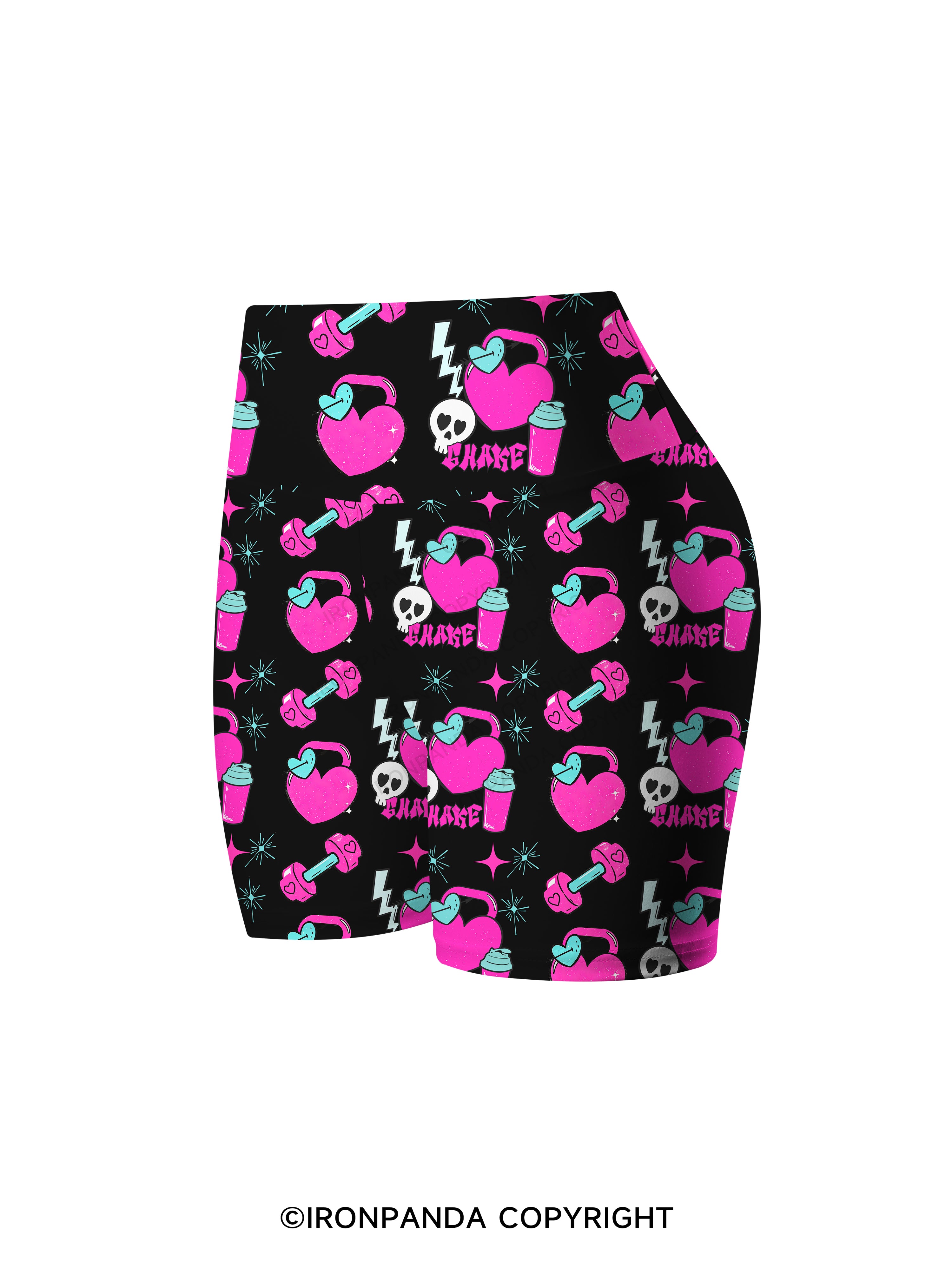 Shake Till You Gain Printed Yoga Cycling Shorts