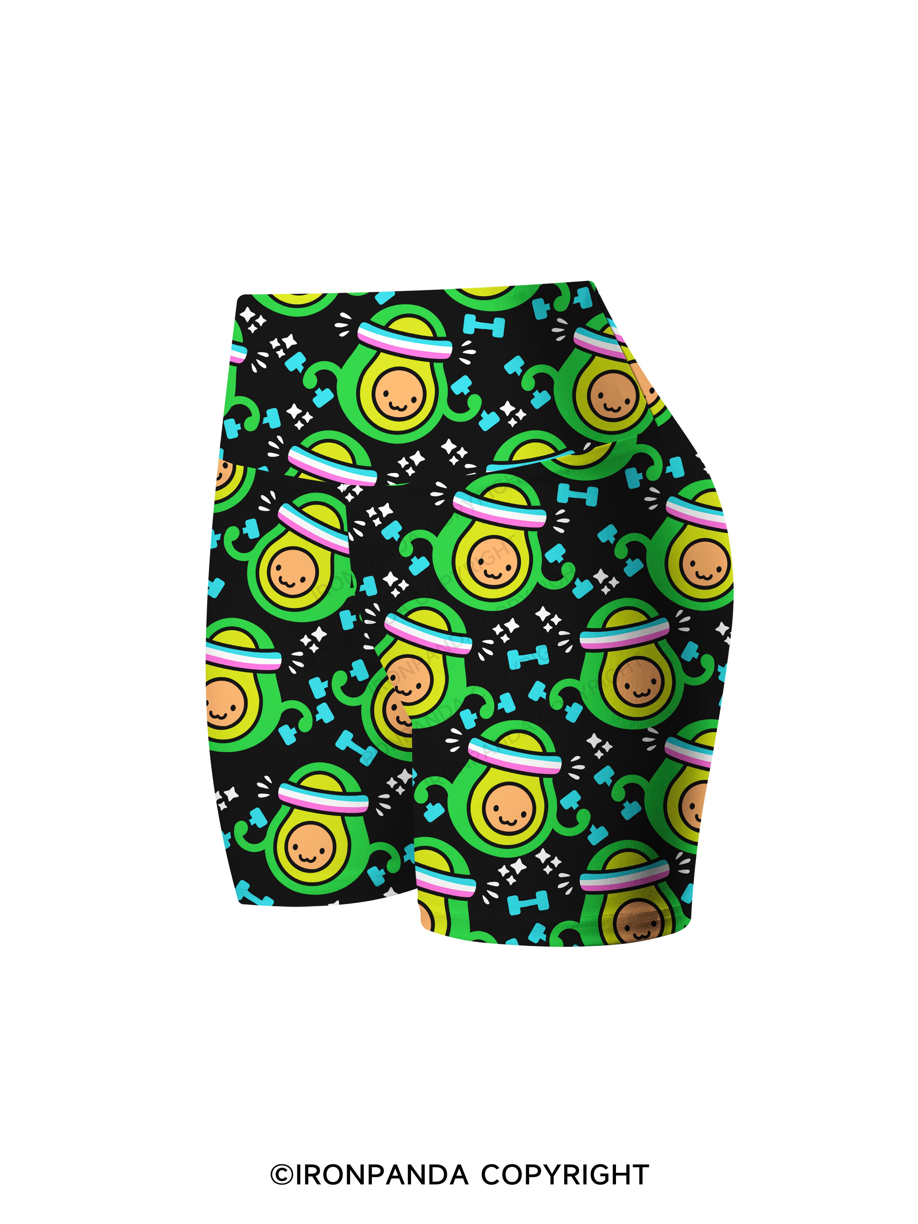 LIL BIT FIT LIL BIT FAT Printed Yoga Cycling Shorts