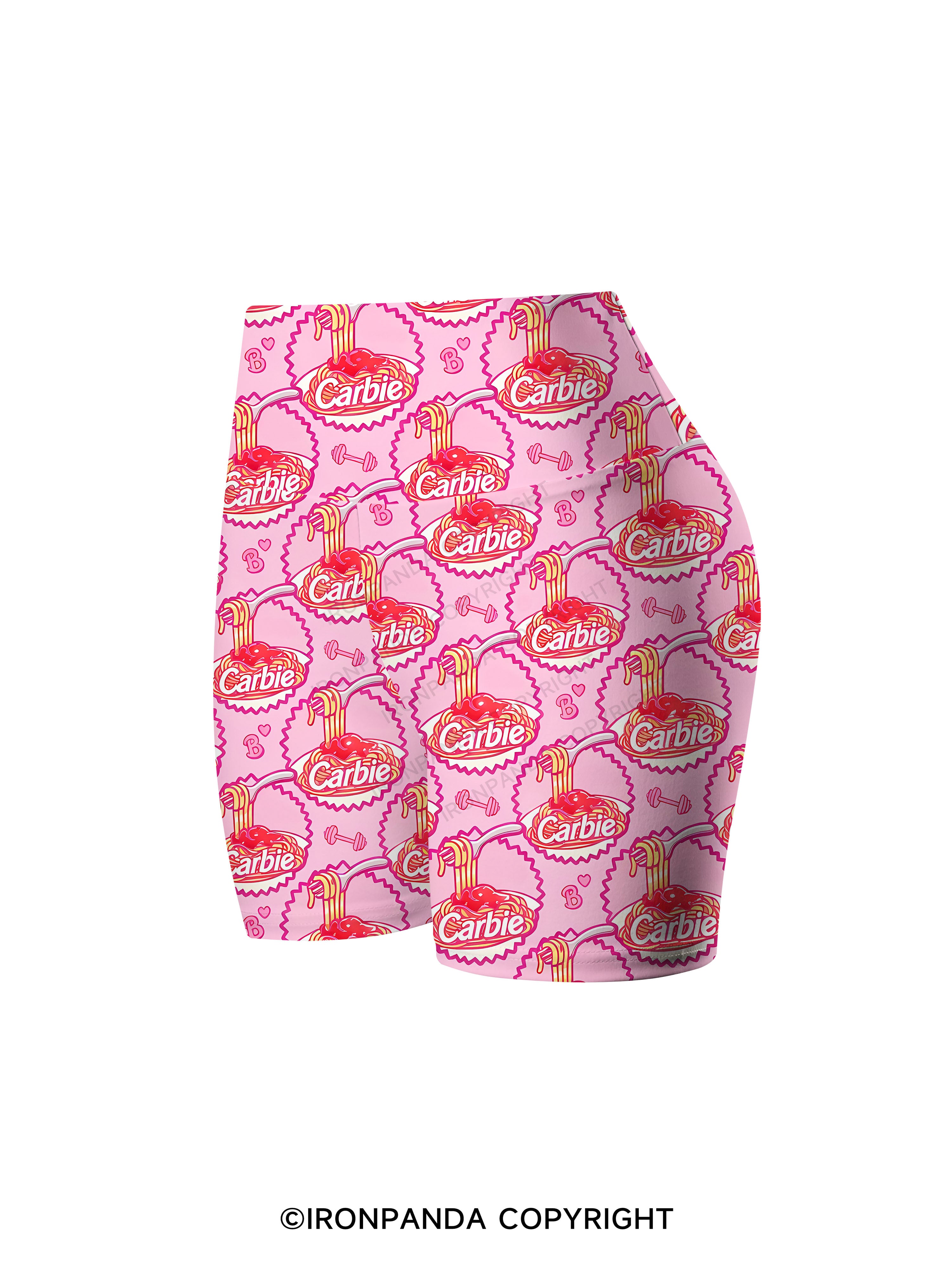 Carbie Printed Yoga Cycling Shorts