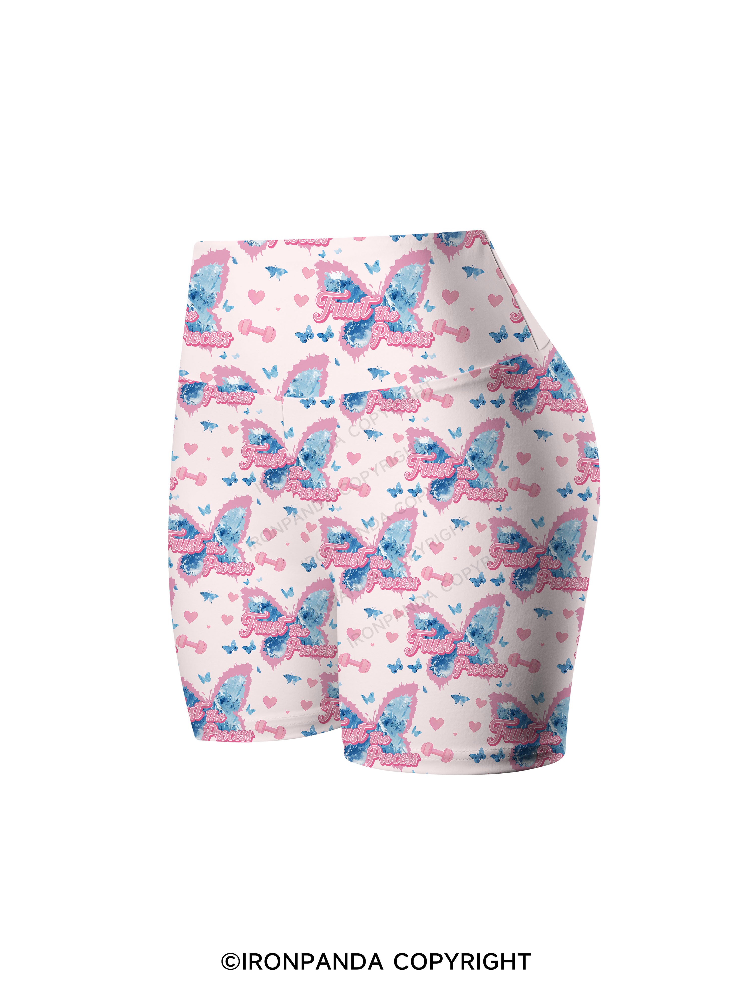 Trust the process fitness Printed Yoga Cycling Shorts