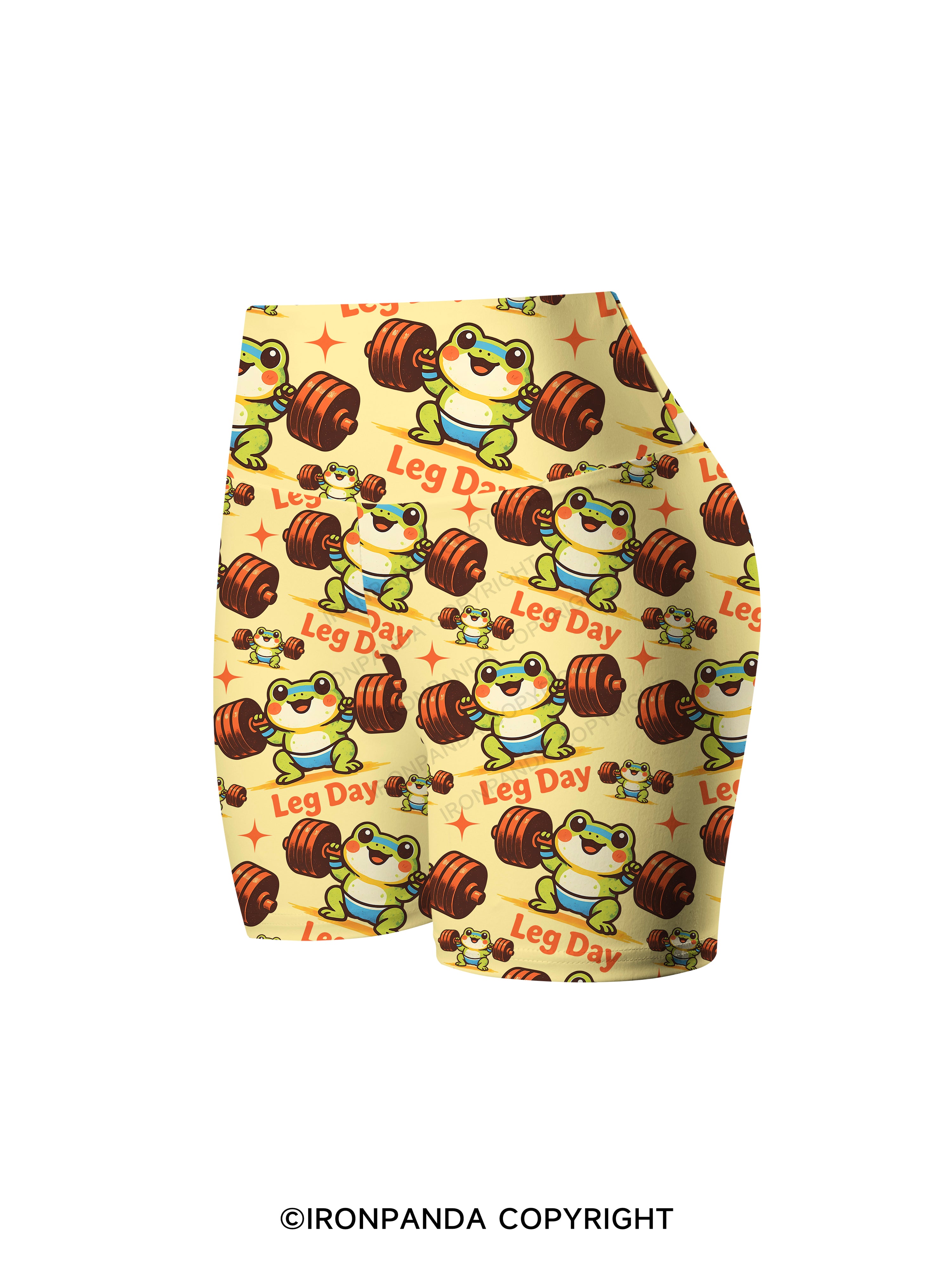 leg day Printed Yoga Cycling Shorts