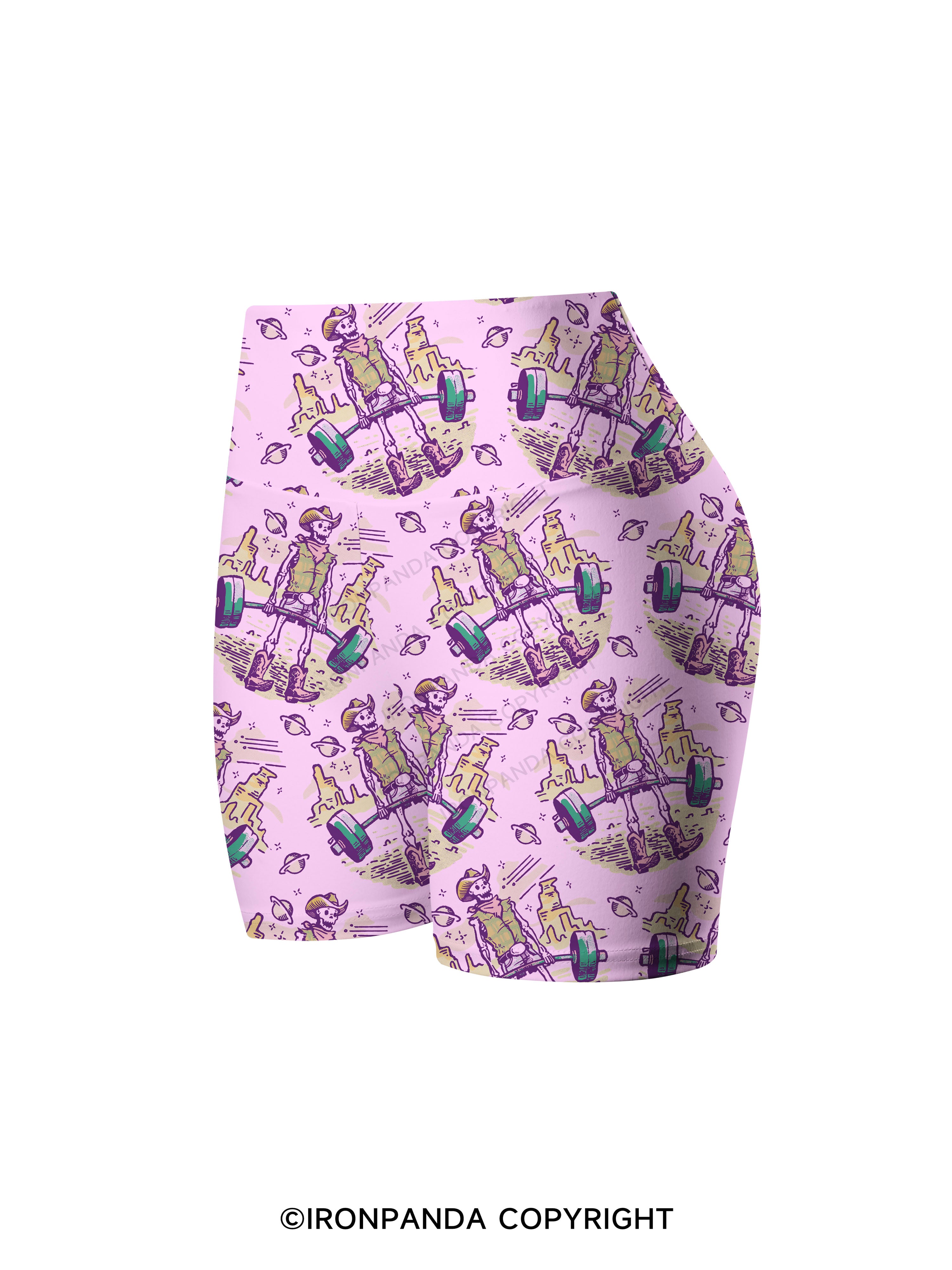 deadlift funny gym Printed Yoga Cycling Shorts