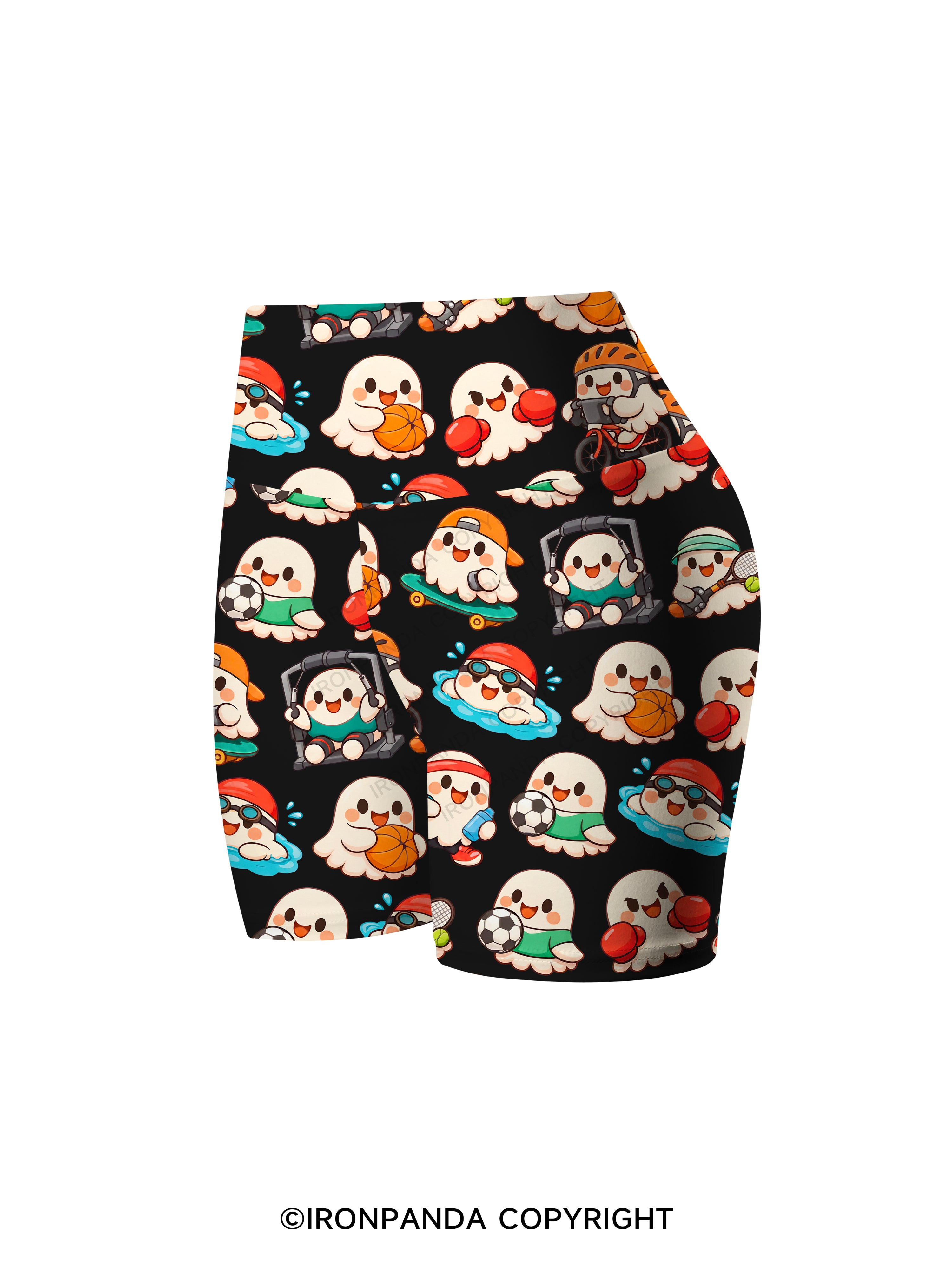 CUTE GHOST SPORTS Printed Yoga Cycling Shorts