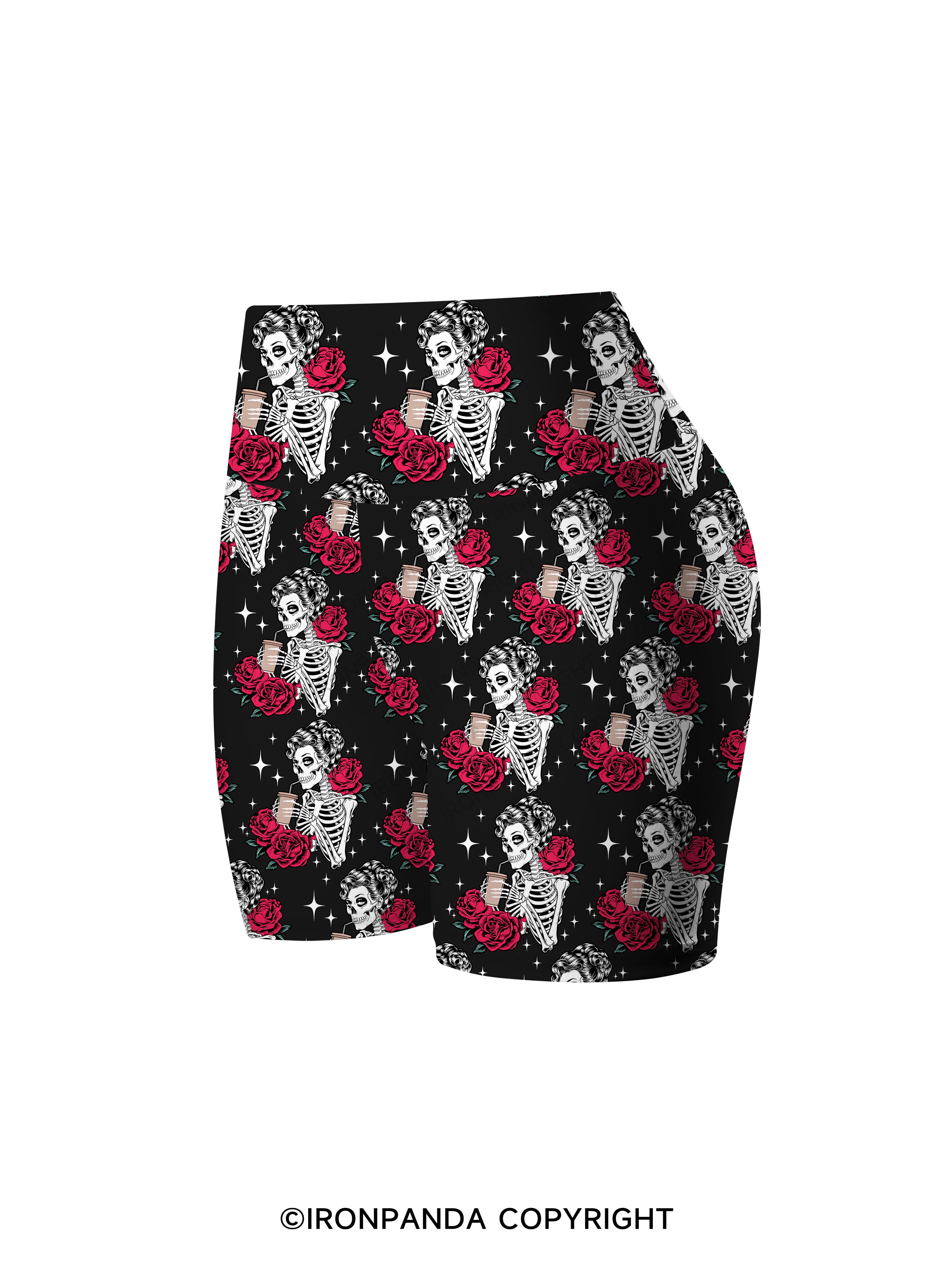 GO AWAY I'M INTROVERTING Printed Yoga Cycling Shorts