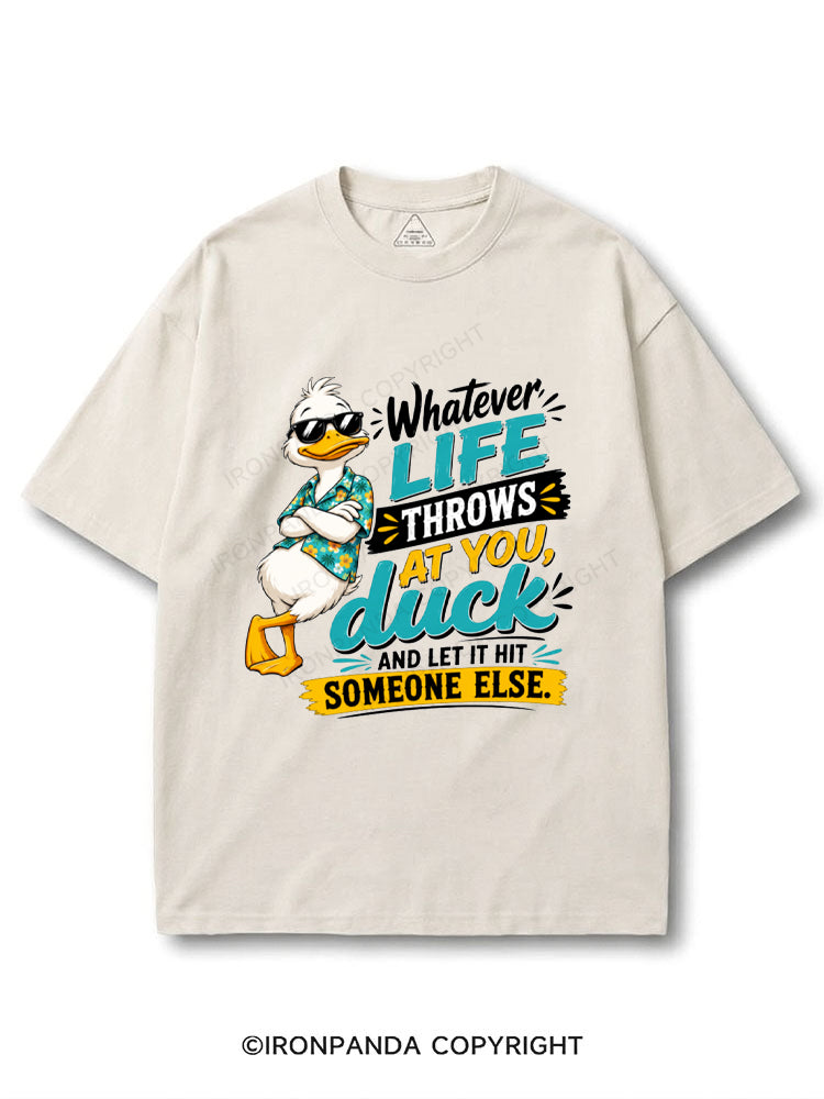 Whatever Life Throws At You Duck Humor COTTON PUMP COVER