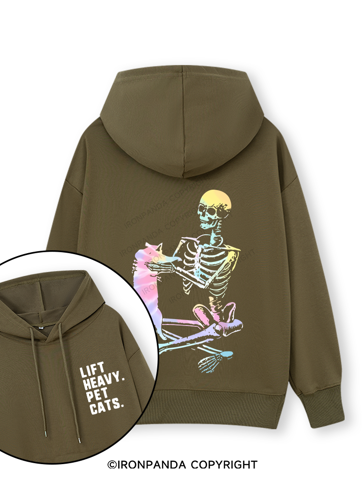 LIFT HEAVY. PET CATS Double-Sided Printed Classic Gym Hoodie