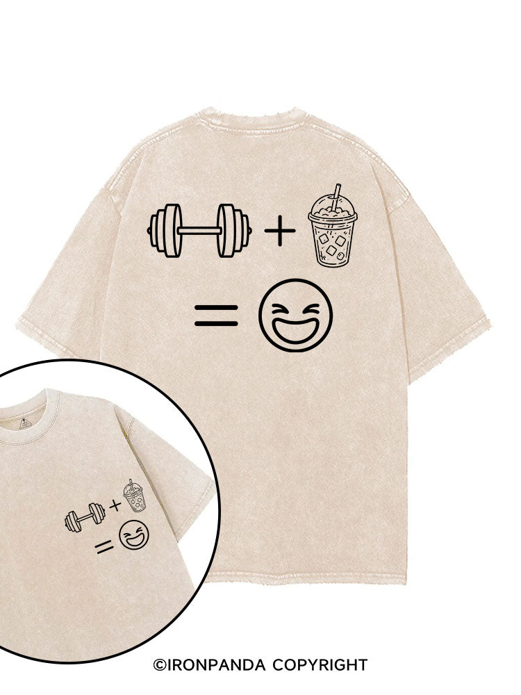 LIFT + SIP = HAPPY printed Gym Shirt