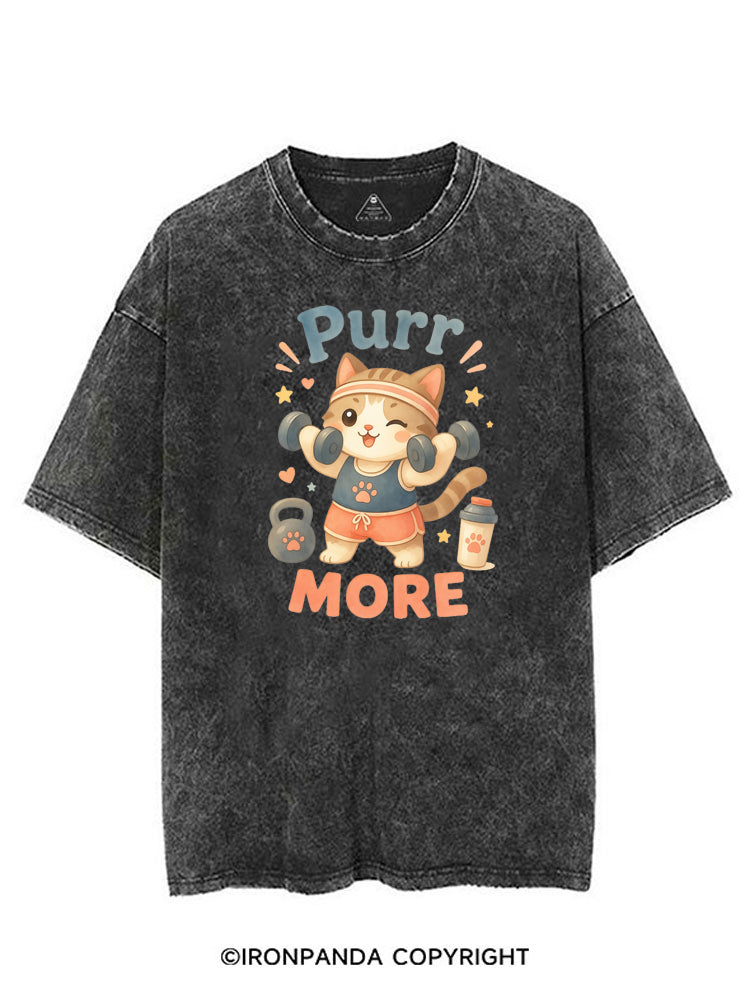 PURR MORE GYM KITTY VINTAGE GYM SHIRT