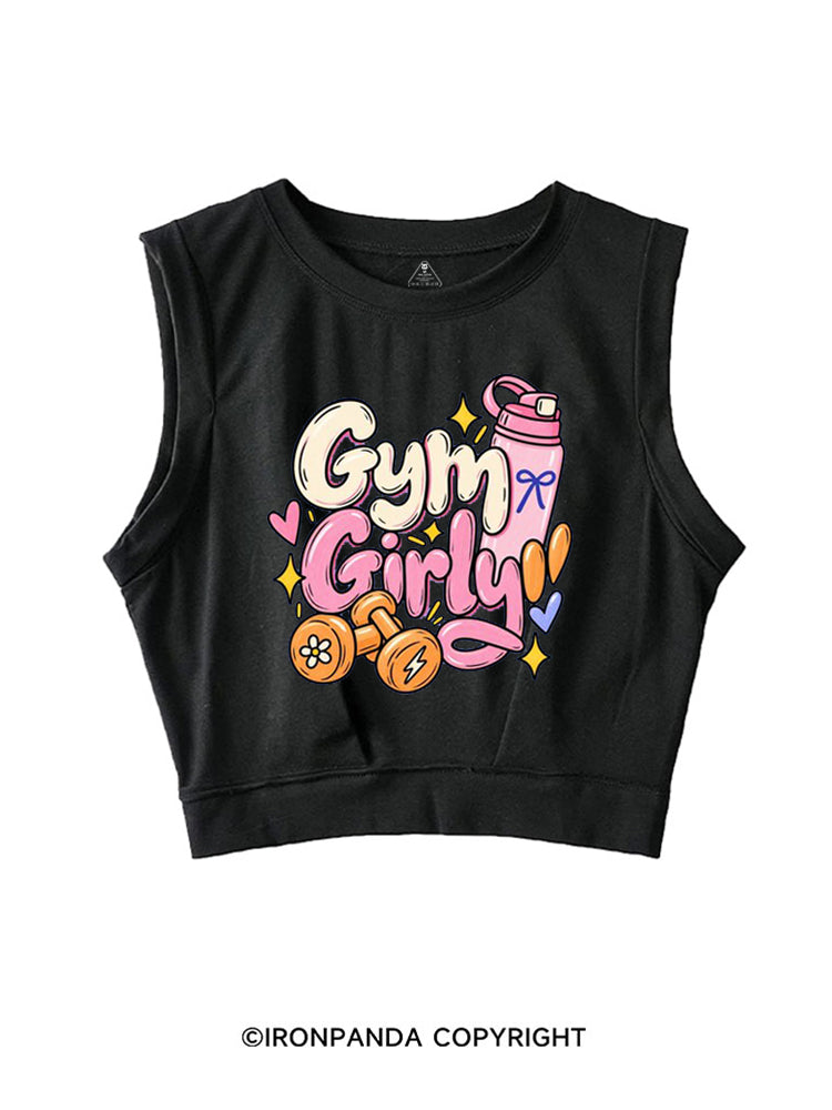 GYM GIRLY FUNNY WORKOUT SLEEVELESS CROP TOPS