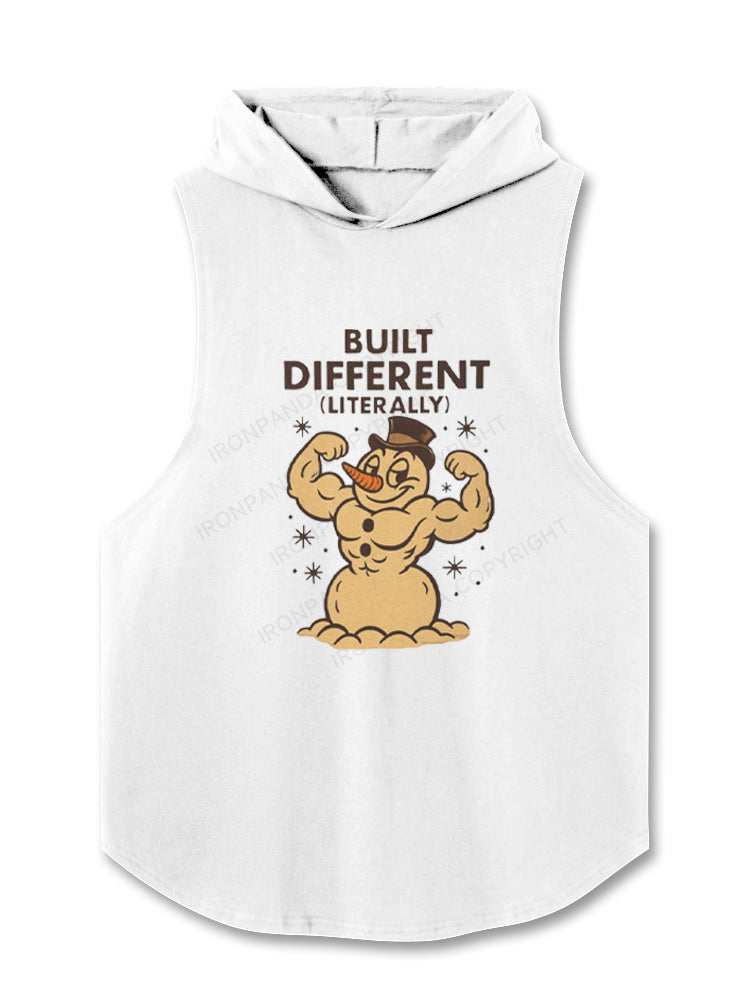 Snowman Built Different Hooded Tank