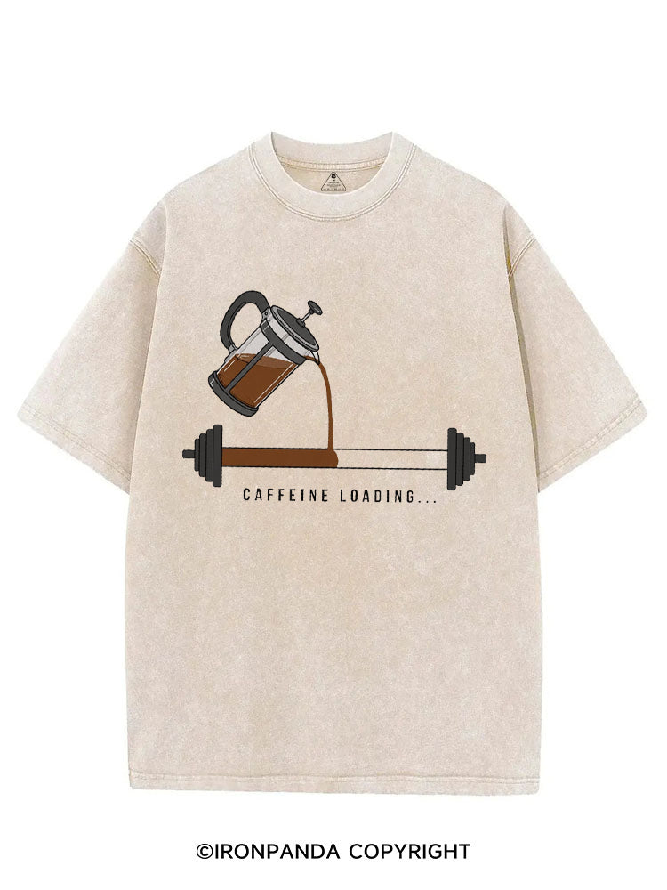 CAFFEINE LOADING GYM COFFEE LOVER VINTAGE GYM SHIRT