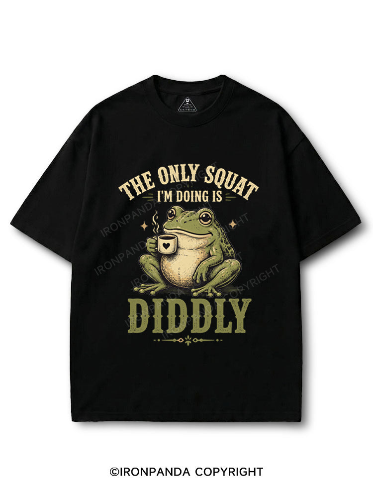 Funny Frog Squat Diddly Fitness Pun Coffee COTTON PUMP COVER