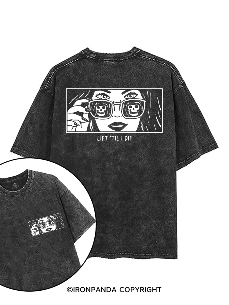LIFT 'TIL I DIE printed Gym Shirt