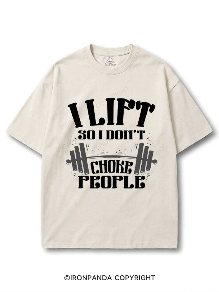 I LIFT SO I DON’T CHOKE PEOPLE COTTON PUMP COVER