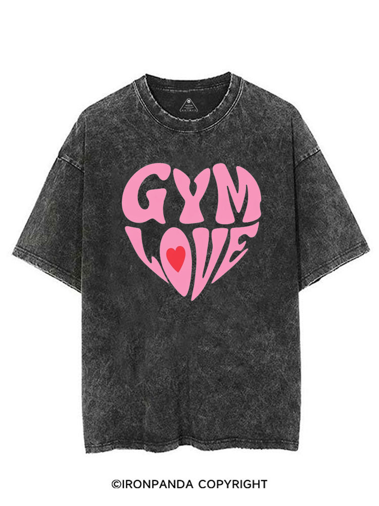 GYM LOVE STRONG PINK VIBES VINTAGE GYM SHIRT
