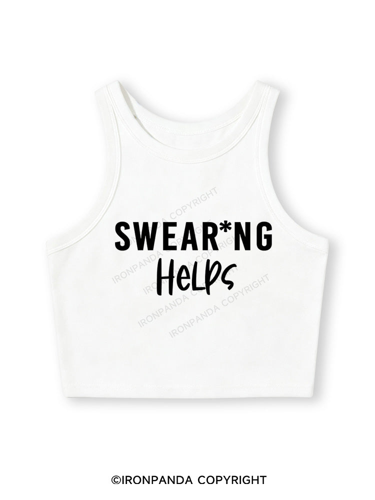 SWEAR*NG HELPS Fitted Crop Tank Top