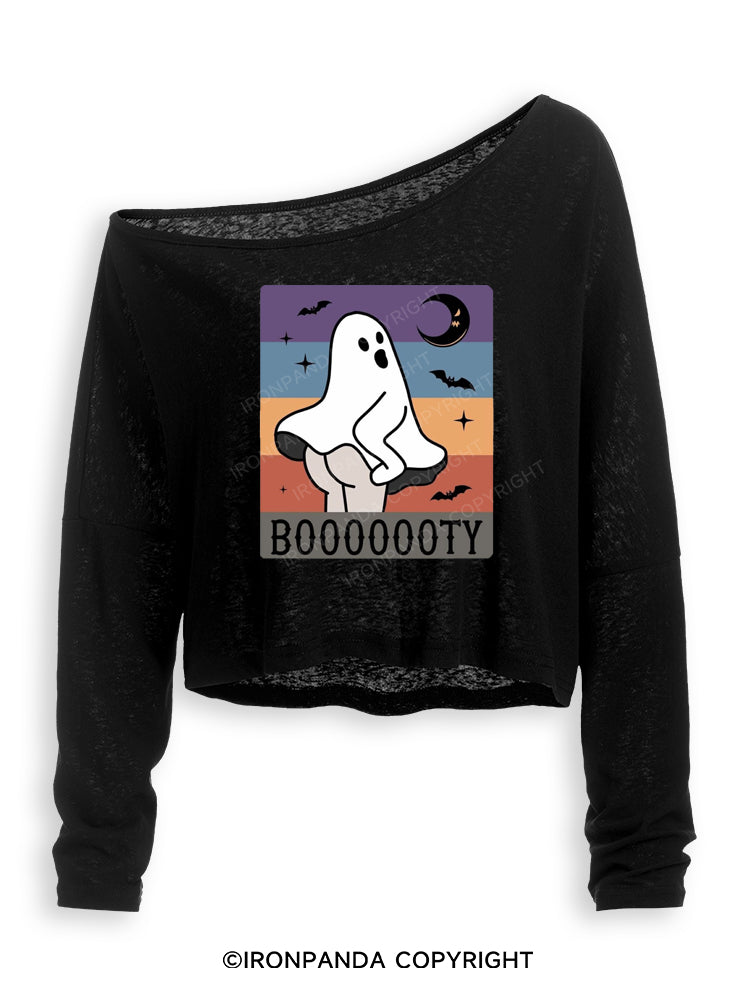Booooooty Off Shoulder Long Sleeve Crop Top