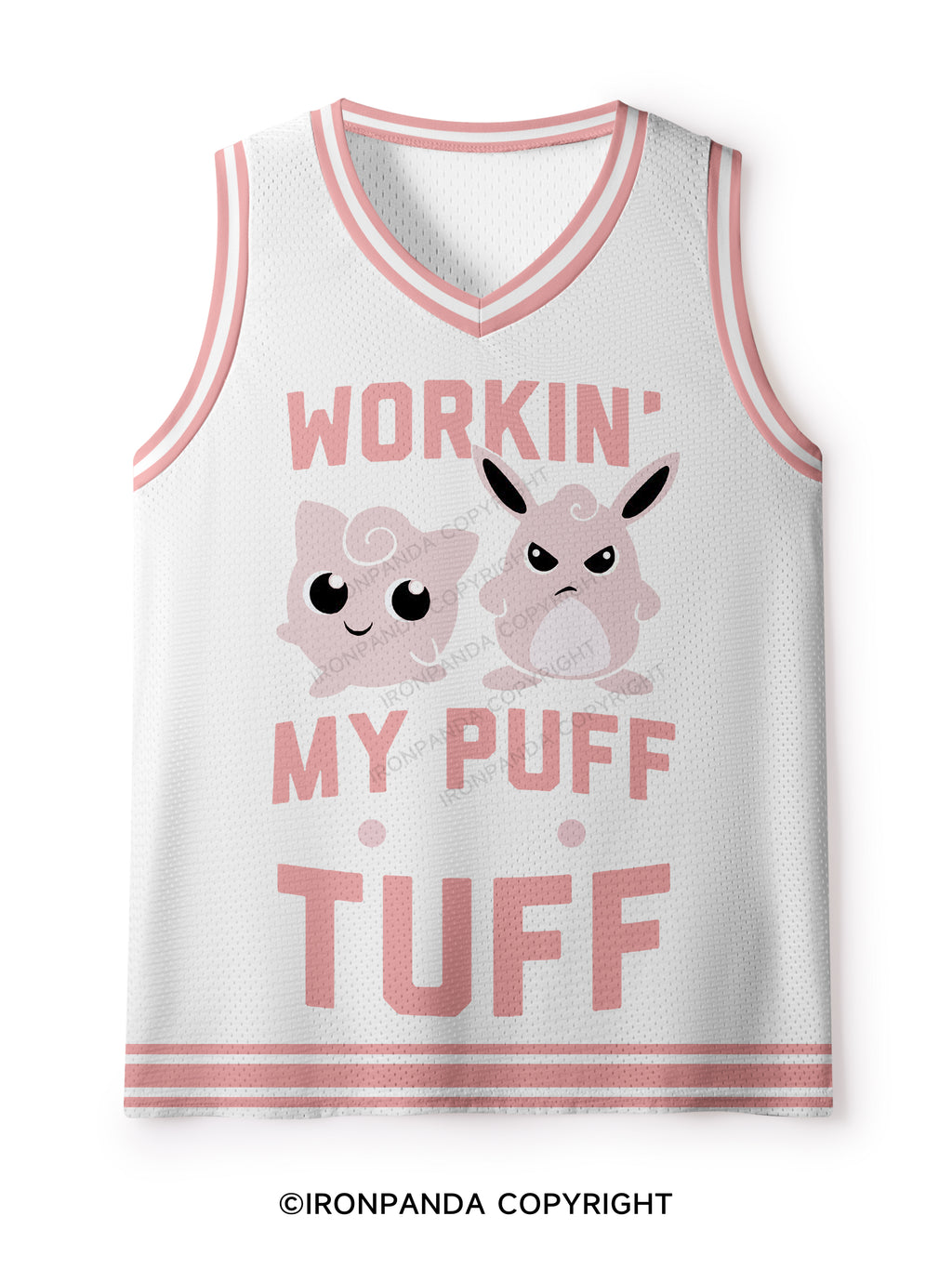 WORKIN MY PUFF INTO TUFF Tri Mesh Tank Top
