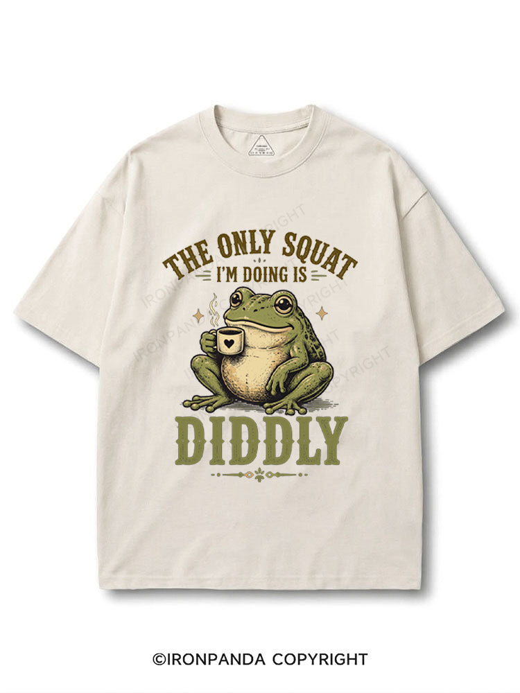 Funny Frog Squat Diddly Fitness Pun Coffee COTTON PUMP COVER