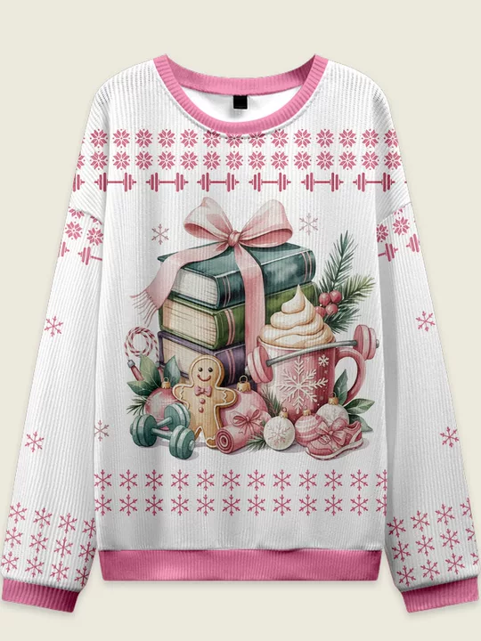 Fit Reads & Cheer Fitness Theme Ugly Sweater