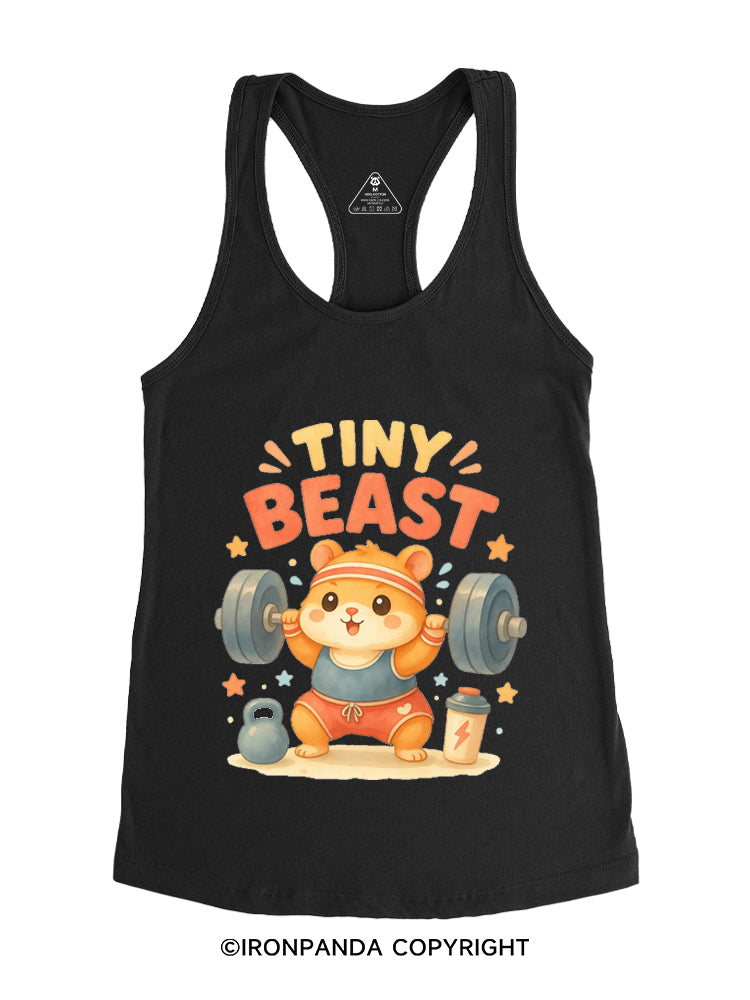 TINY BEAST HAMSTER Gym Racerback Tank