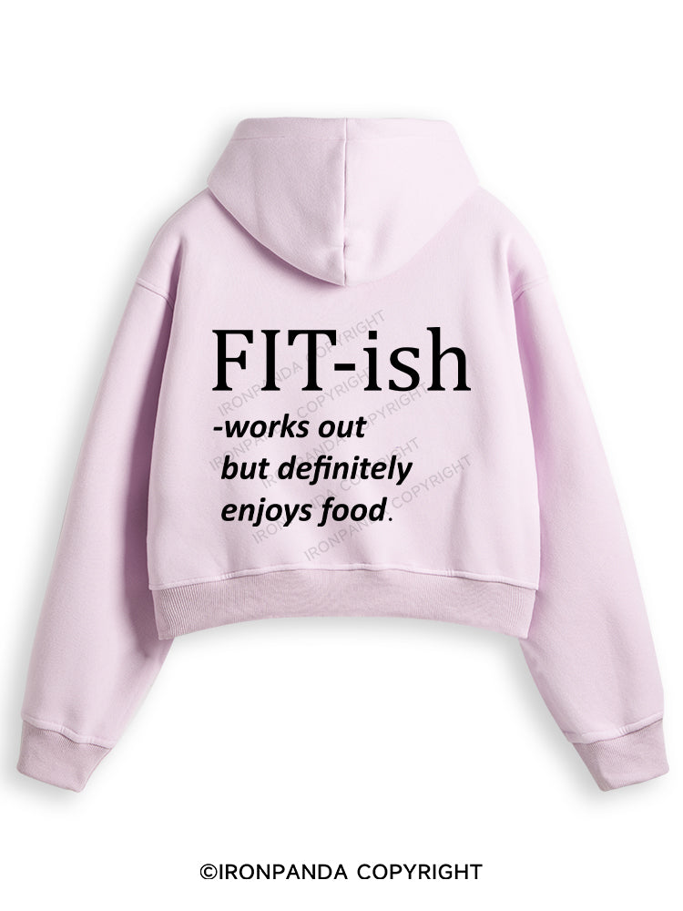 FIT-ISH Fleece Crop Zip Up Hoodie