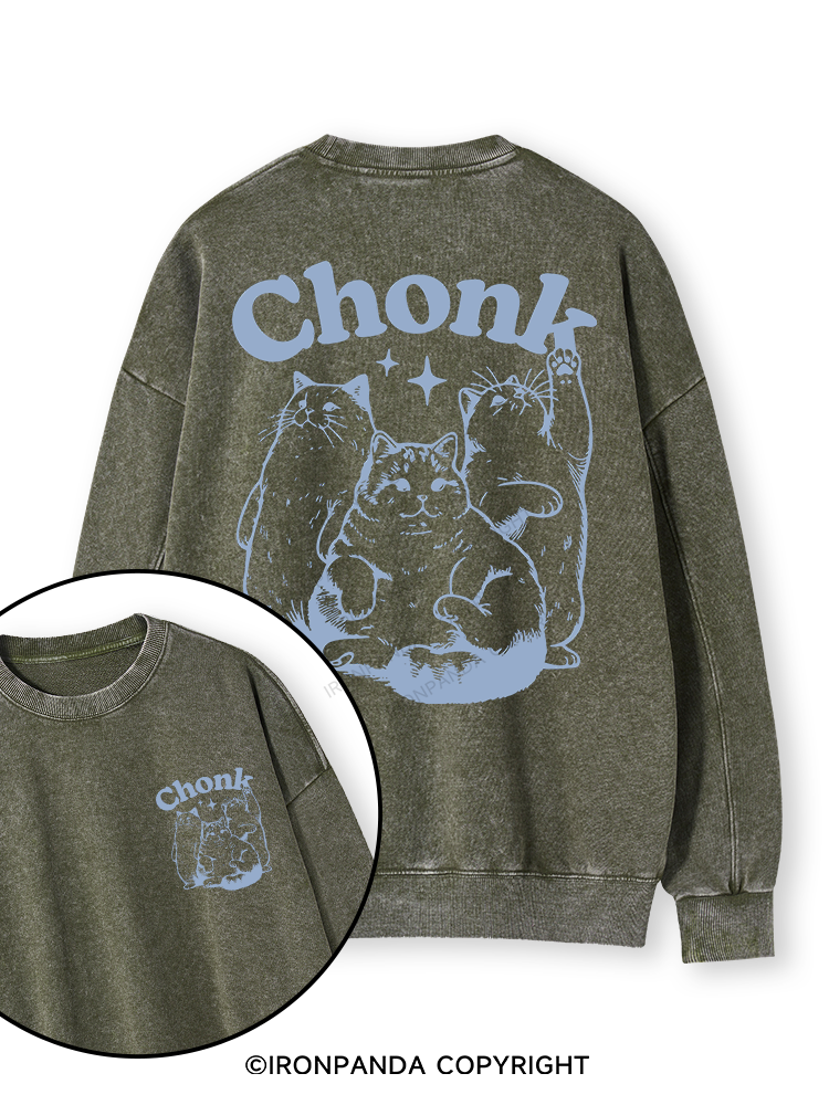chonk Double-Sided Printed Washed Sweatshirt