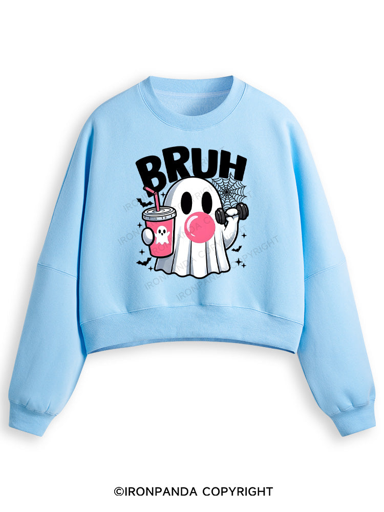 BRUH Fleece Crop Sweatshirt