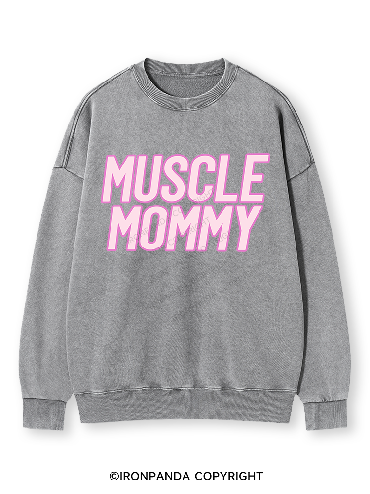MUSCLE MOM Washed Sweatshirt