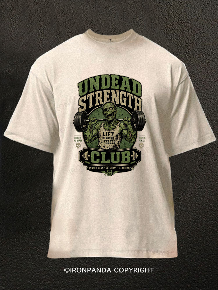 Undead Strength Club Washed Gym Shirt