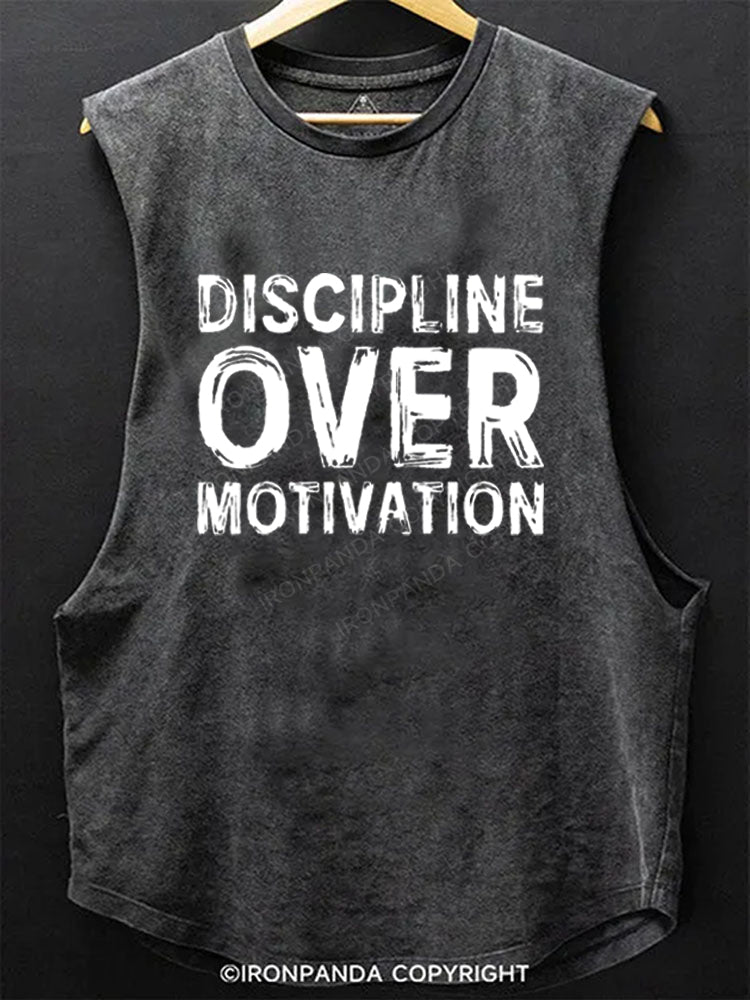 Discipline Over Motivation Scoop Bottom Cotton Tank