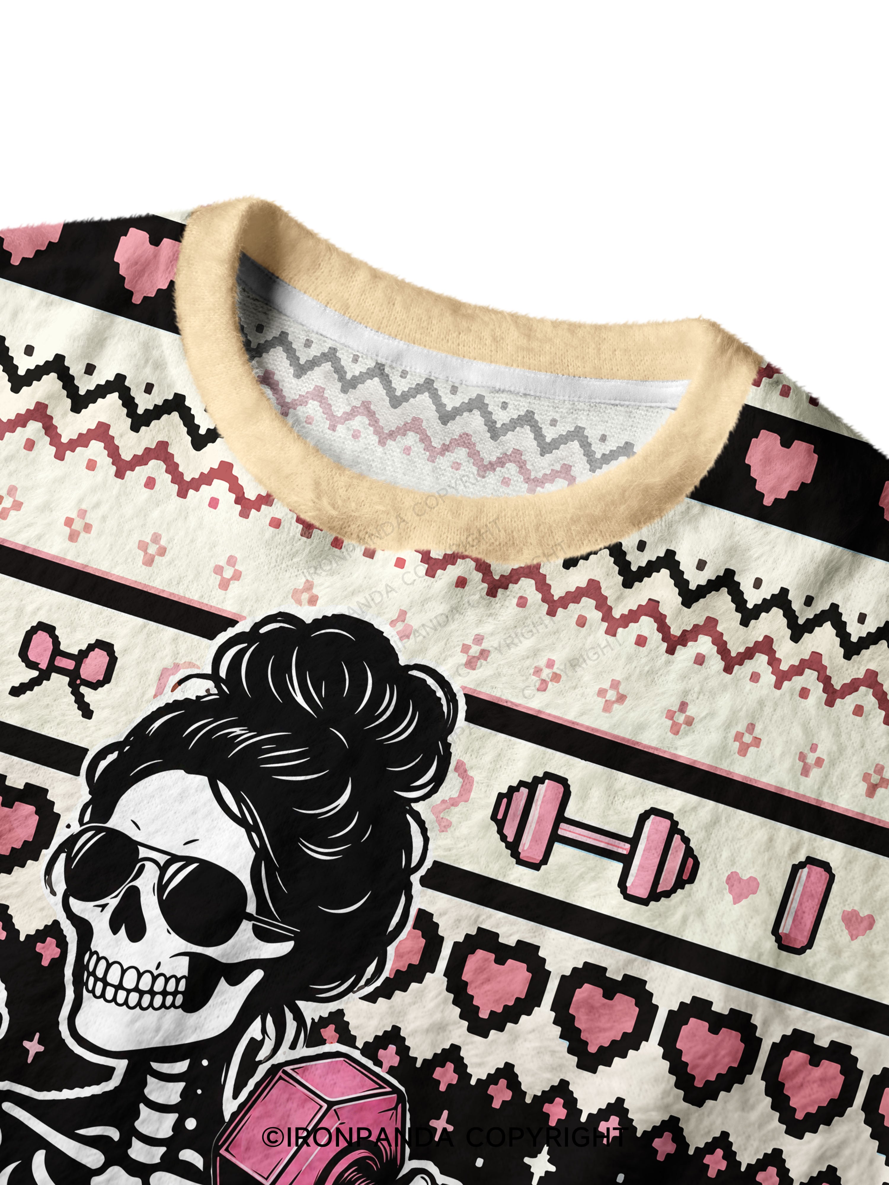STRONG TO THE BONE Ugly Fuzzy Fleece Sweater