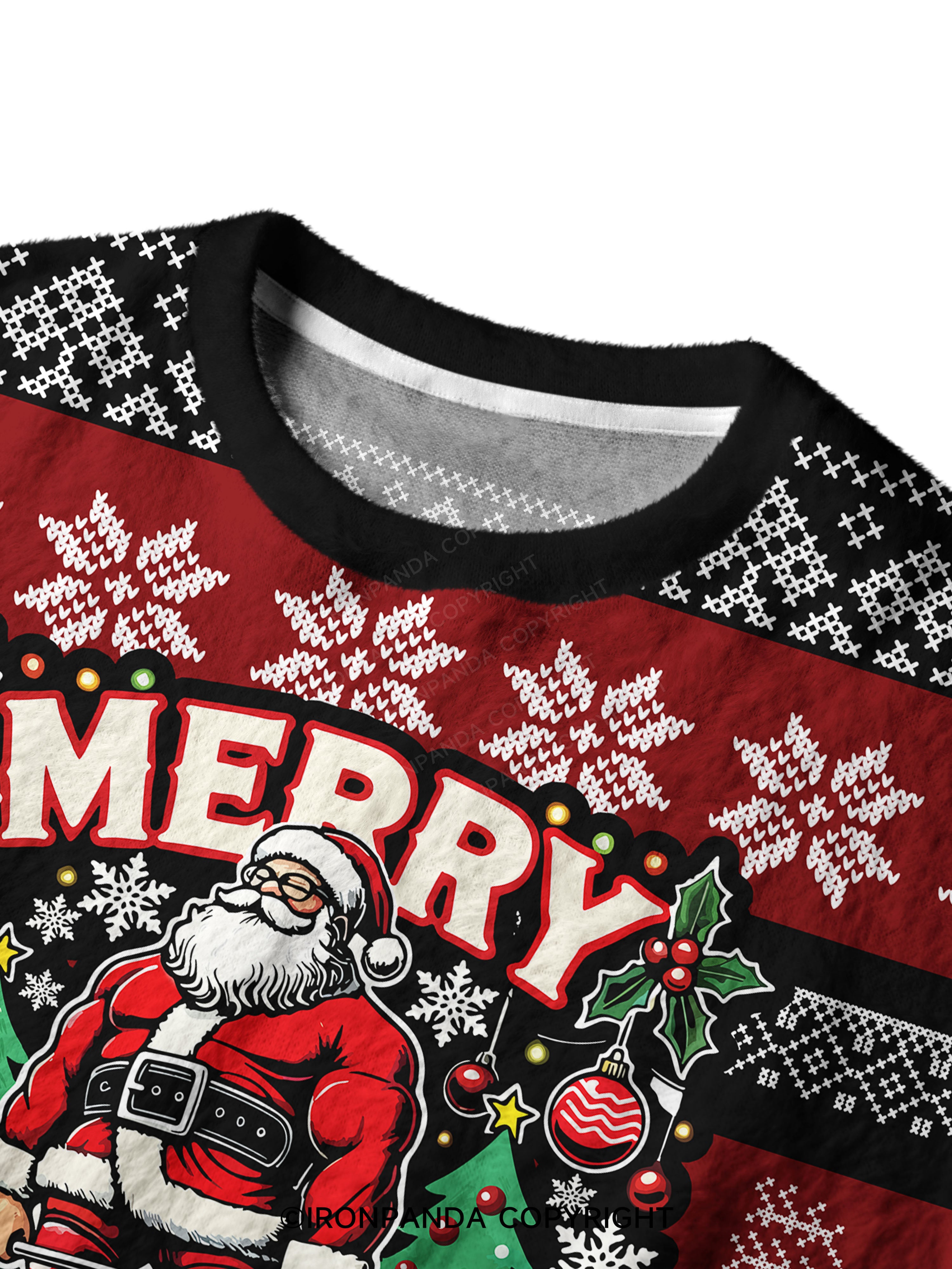 Merry Liftmas Ugly Fuzzy Fleece Sweater