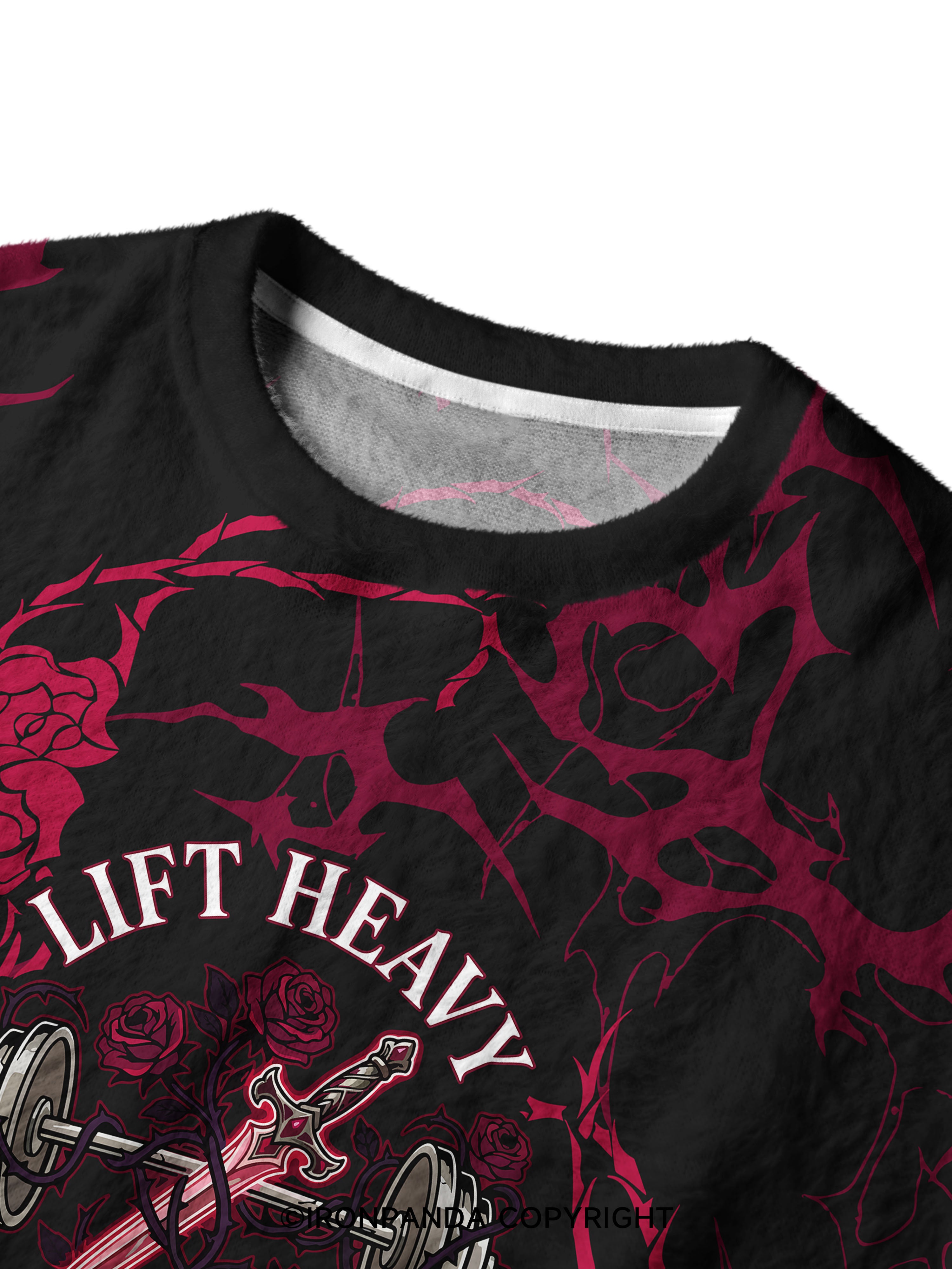 LIFT HEAVY READ SMUT Ugly Fuzzy Fleece Sweater