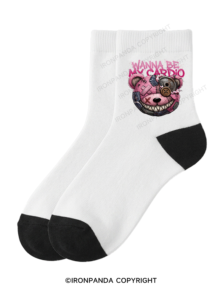 WANNA BE MY CARDIO Crew Socks