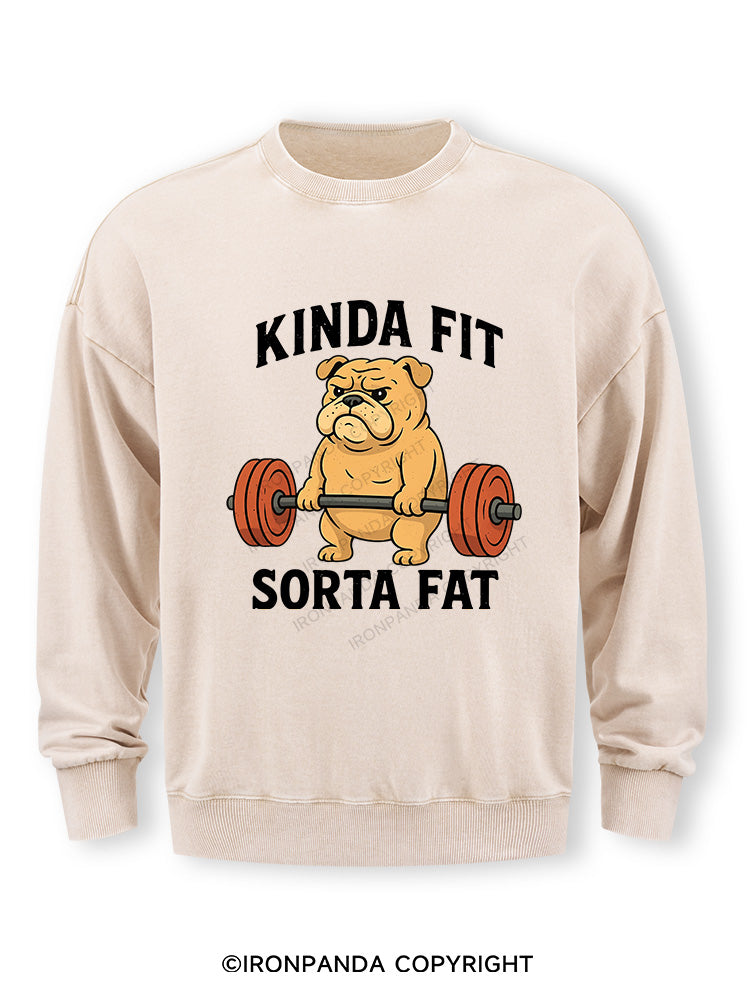 Kinda Fit Sorta Fat Dog New Washed Sweatshirt