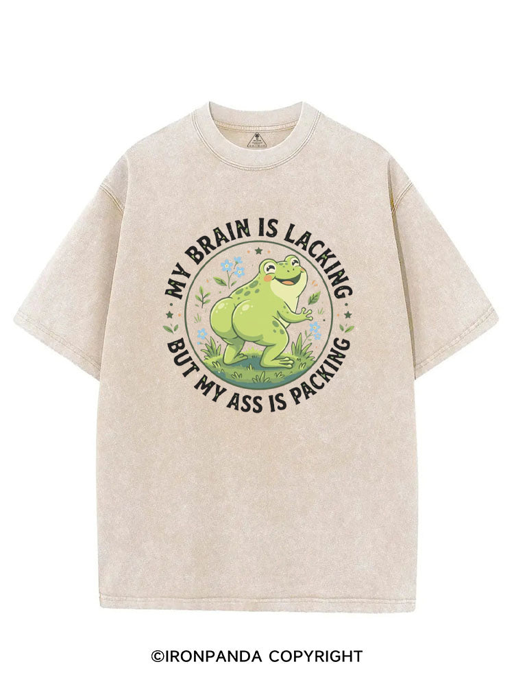 My Brain Is Lacking My Ass Is Packing VINTAGE GYM SHIRT