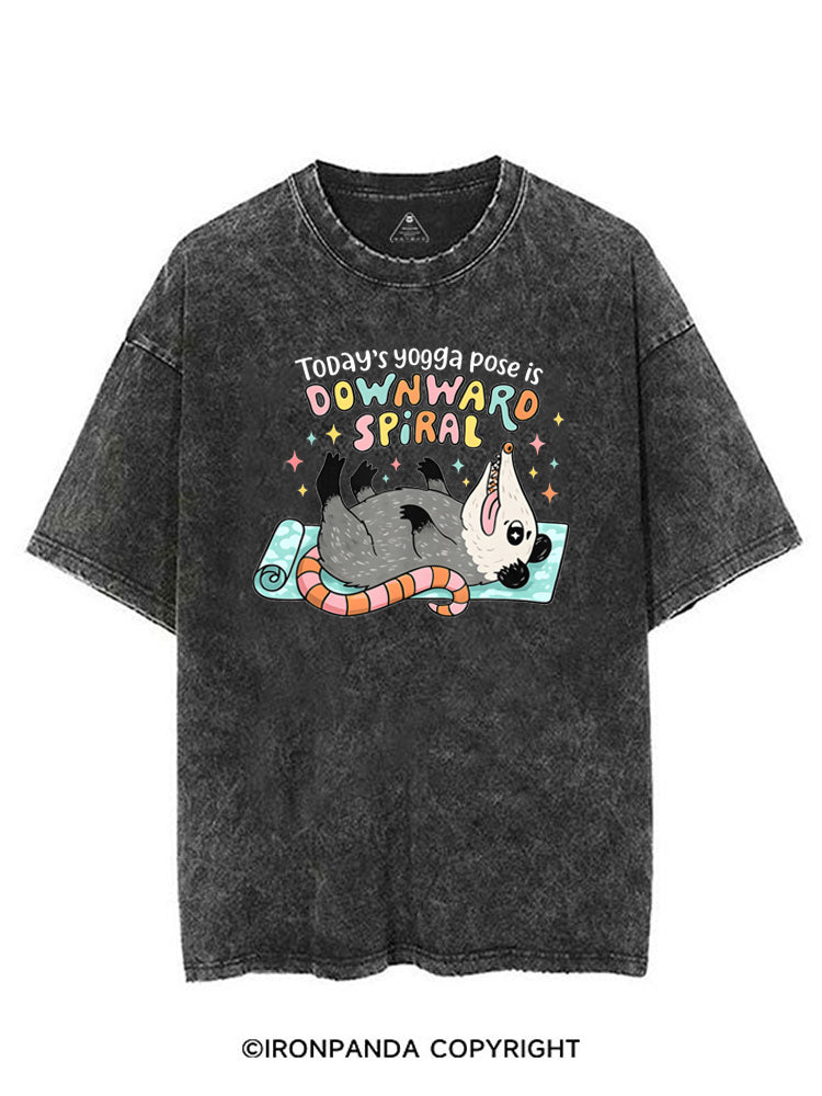 Today's Yoga Pose Is Downward Spiral Opossum VINTAGE GYM SHIRT