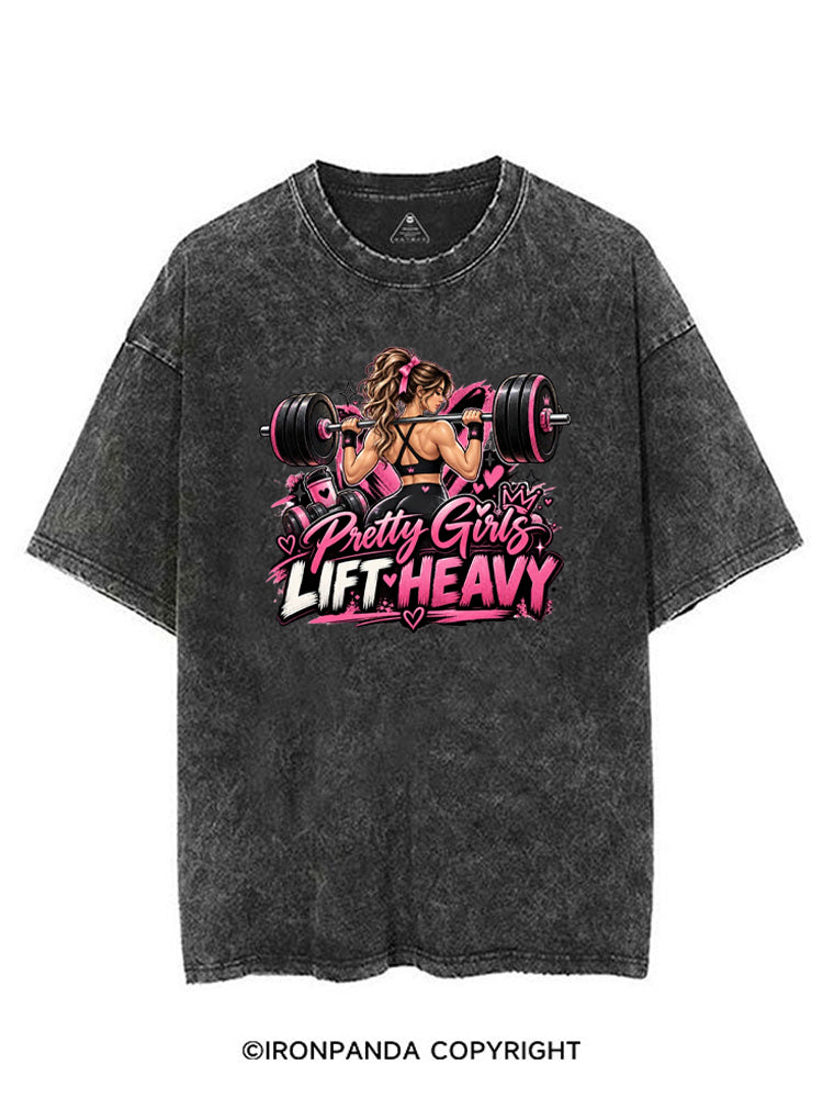 Pretty Girls Lift Heavy VINTAGE GYM SHIRT