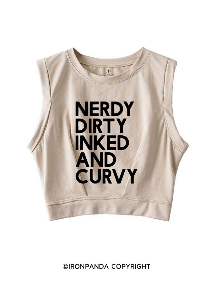 NERDY, DIRTY, INKED AND CURVY SLEEVELESS CROP TOPS