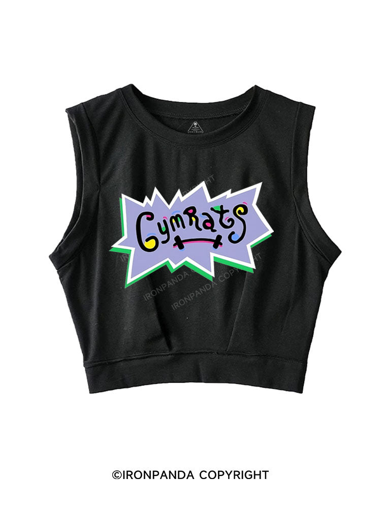 GYM RATS SLEEVELESS CROP TOPS