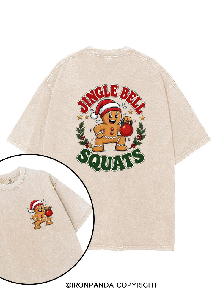 JINGLE BELL SQUATS printed Gym Shirt