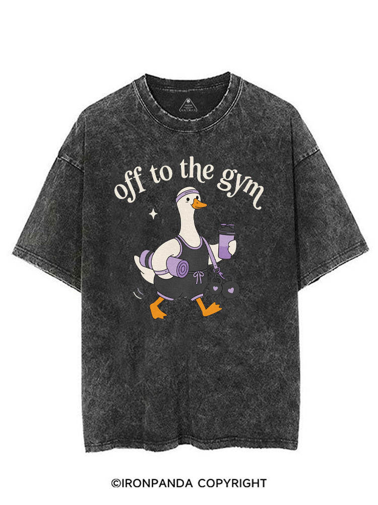 OFF TO THE GYM SILLY GOOSE VINTAGE GYM SHIRT