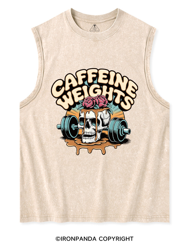 Caffeine weights skeleton Washed Tank