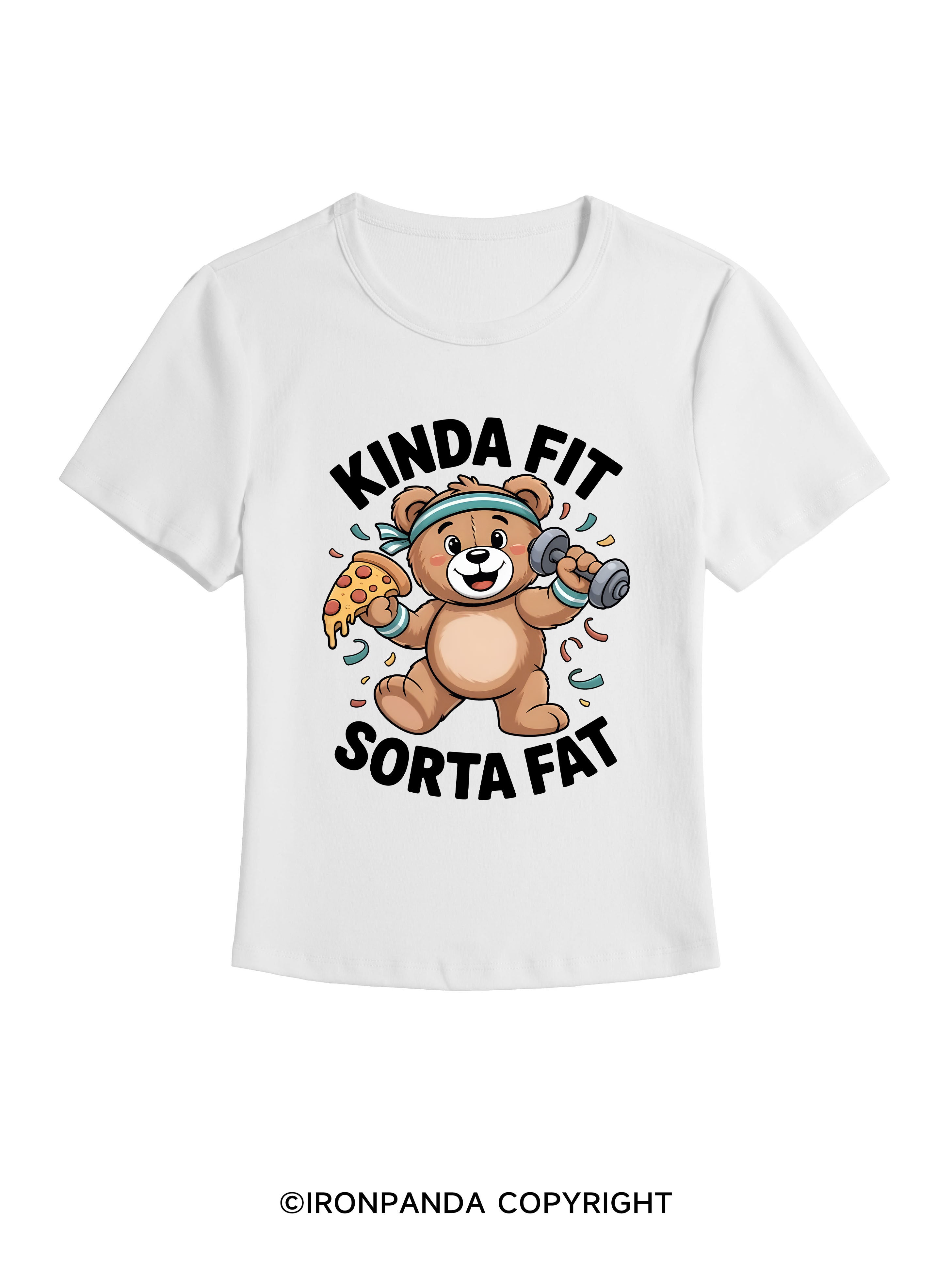 kinda fit sorta fat GYM BABY TEE