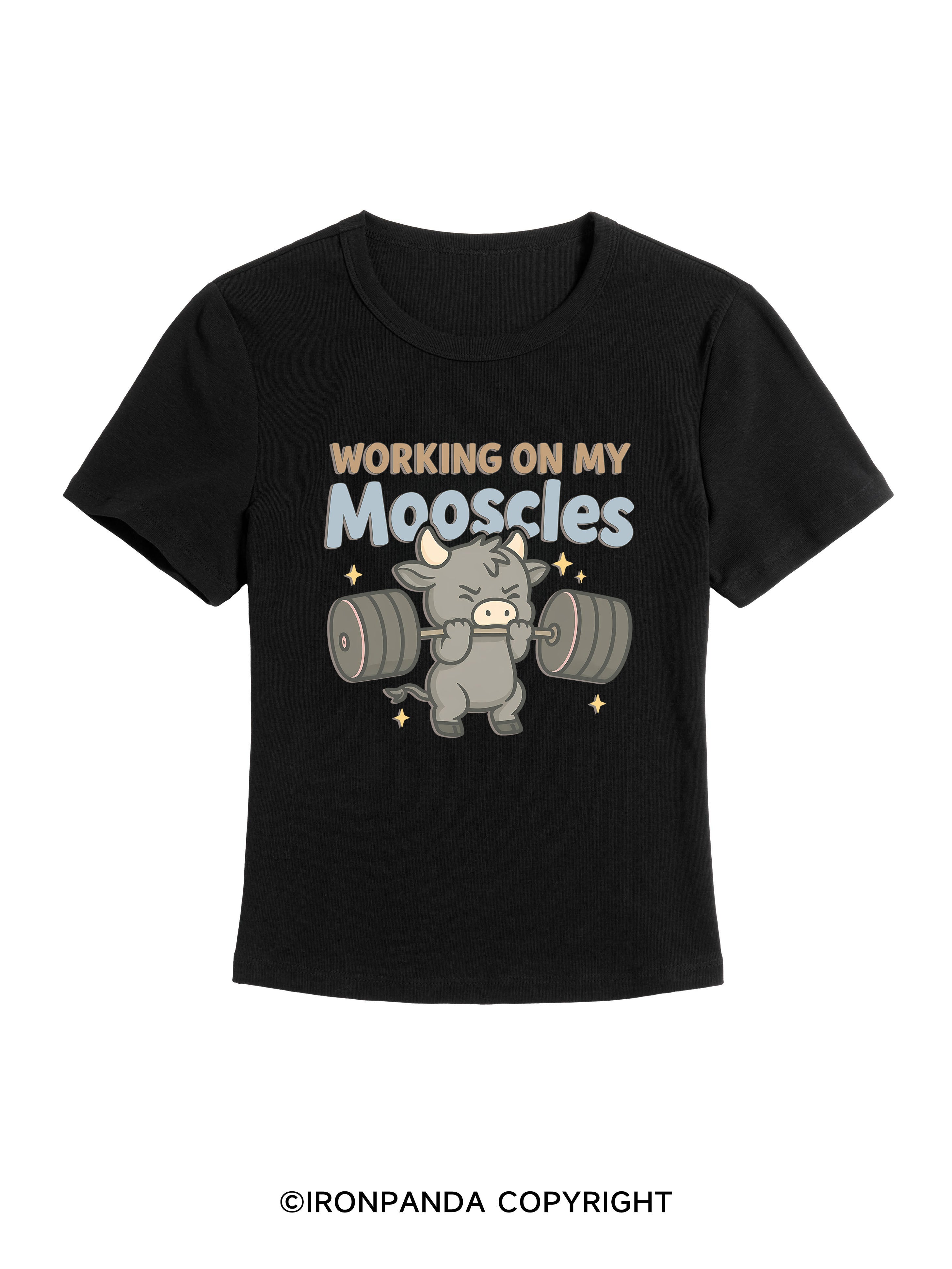 working on my mooscles GYM BABY TEE