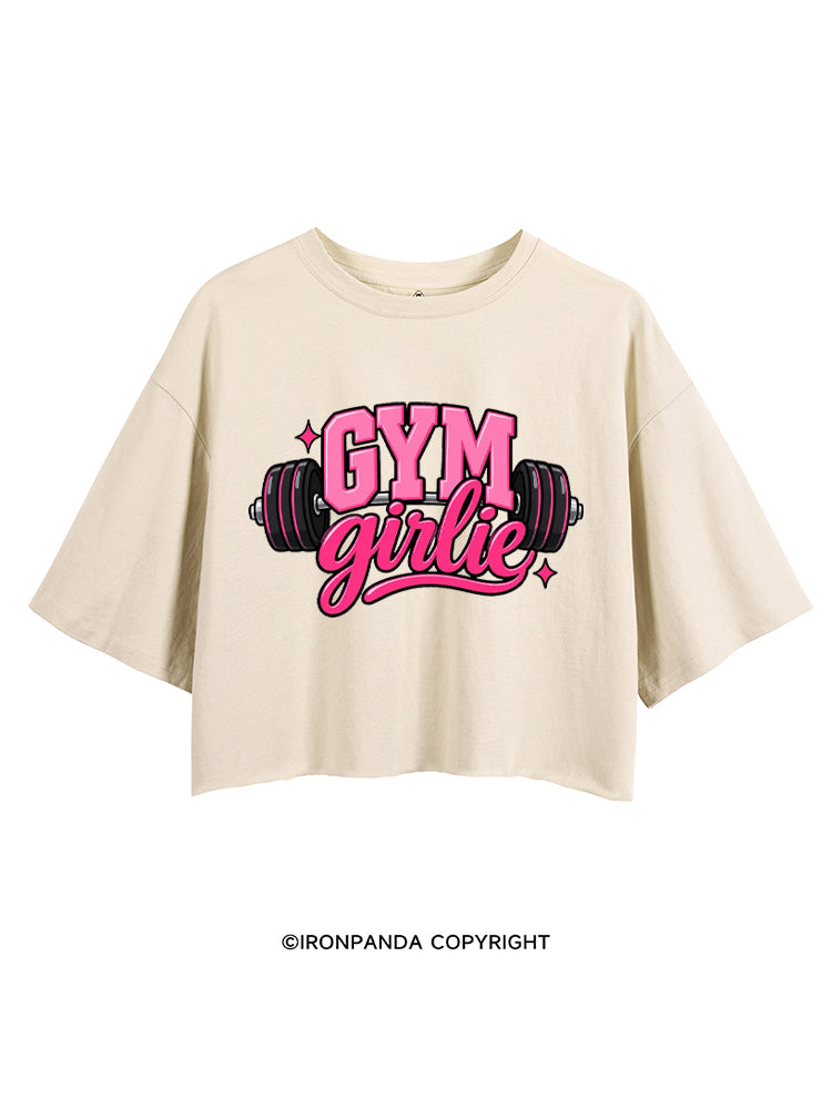GYM GIRLIE PINK FITNESS CROP TOPS