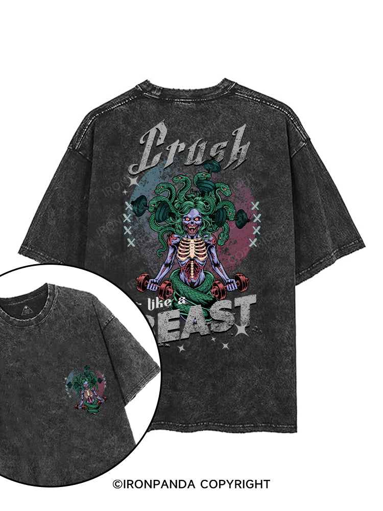 CRUSH IT LIKE A BEAST printed Gym Shirt