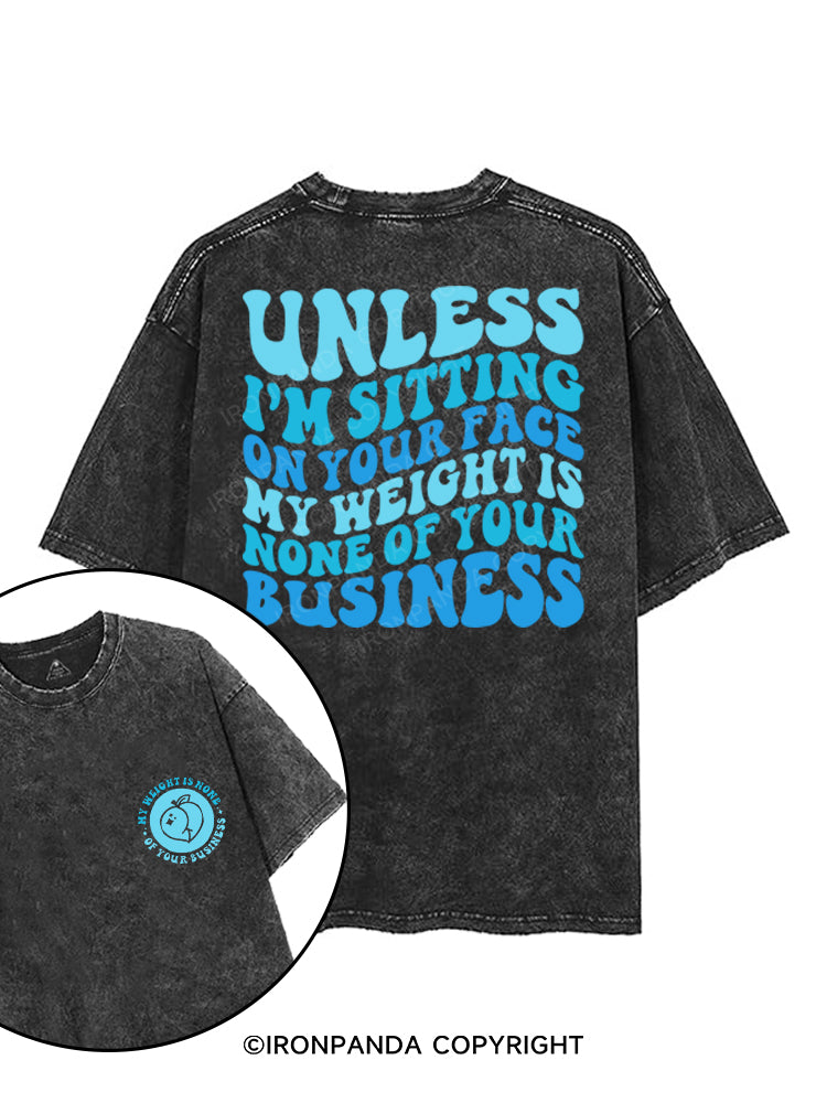 UNLESS I'M SITTING ON YOUR FACE printed Gym Shirt