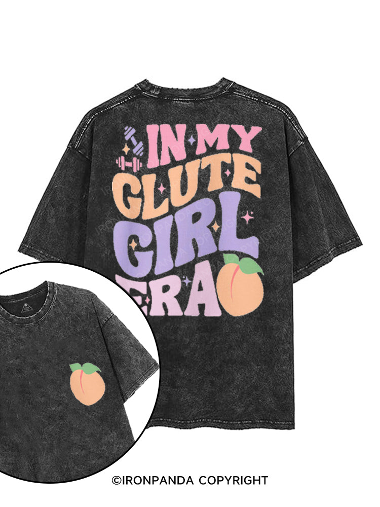 IN MY GLUTE GIRL ERA printed Gym Shirt